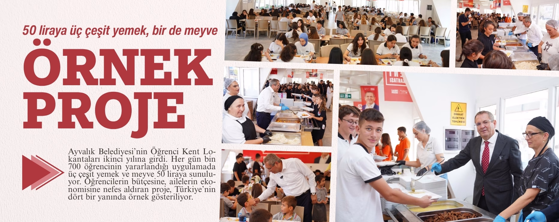 50 liraya üç çeşit yemek, bir de meyve  ÖRNEK PROJE