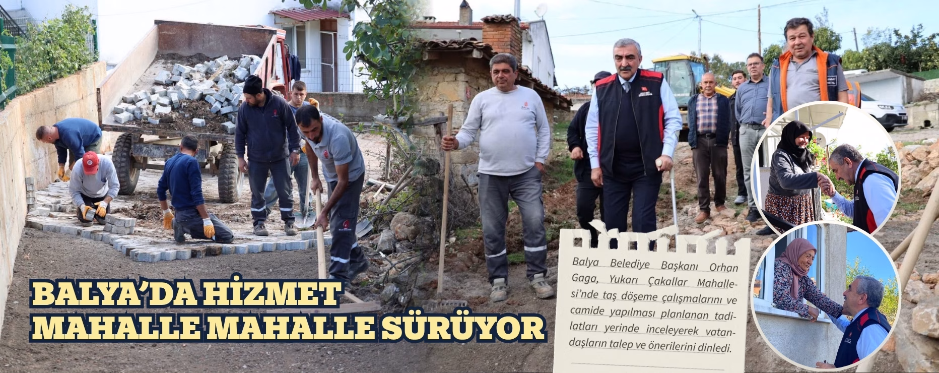 BALYA’DA HİZMET MAHALLE MAHALLE SÜRÜYOR       