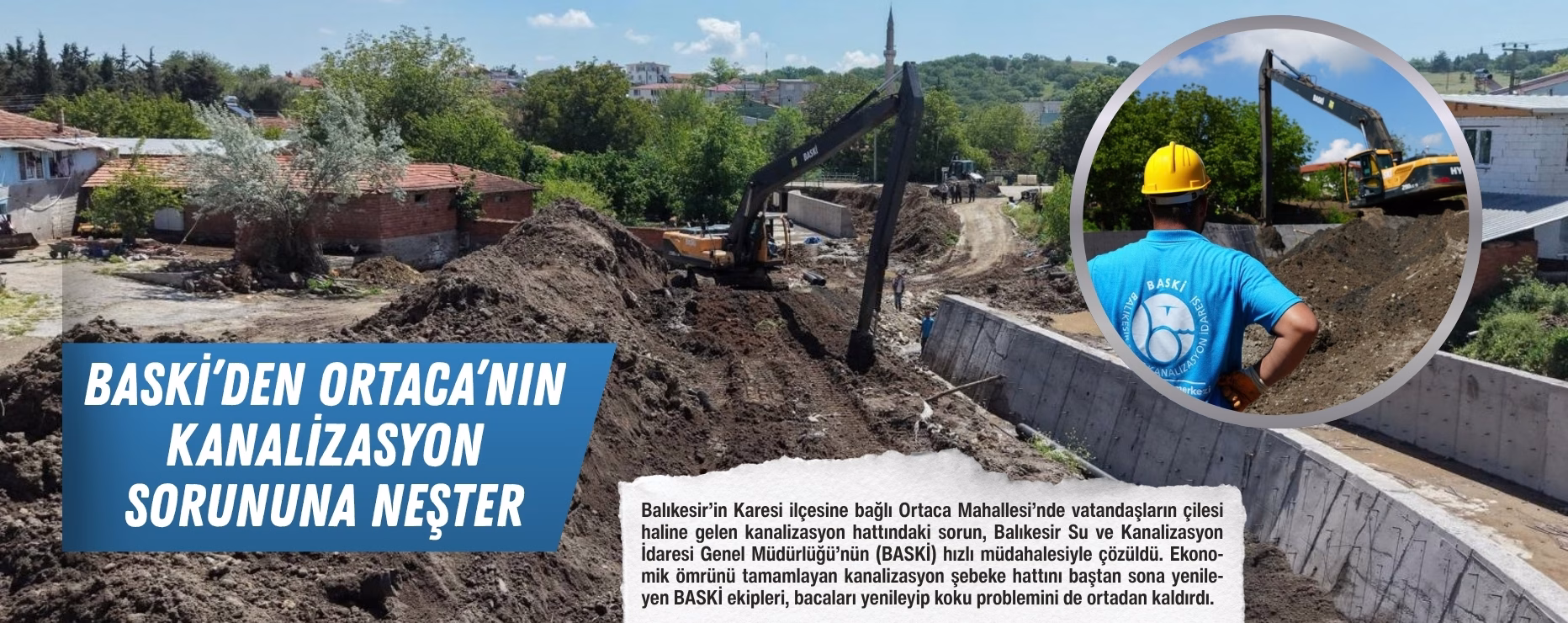 BASKİ’den Ortaca’nın Kanalizasyon Sorununa Neşter