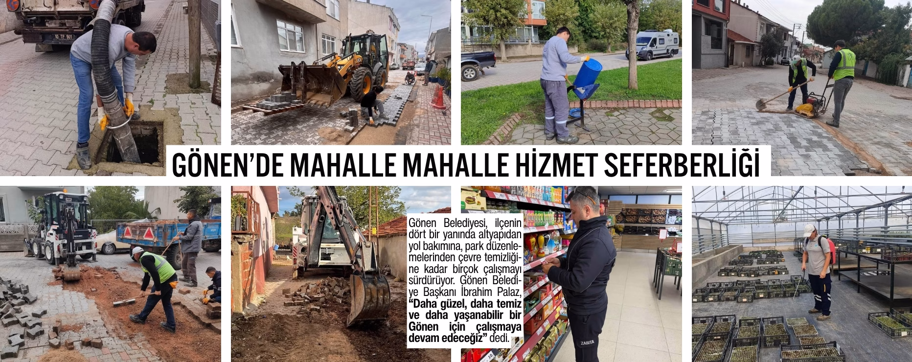 GÖNEN’DE MAHALLE MAHALLE HİZMET SEFERBERLİĞİ  
