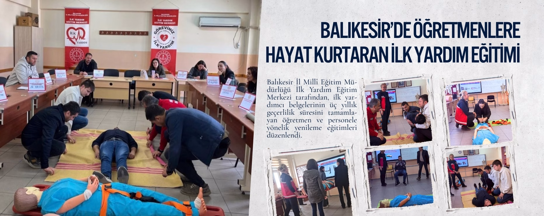 BALIKESİR’DE ÖĞRETMENLERE HAYAT KURTARAN İLK YARDIM EĞİTİMİ
