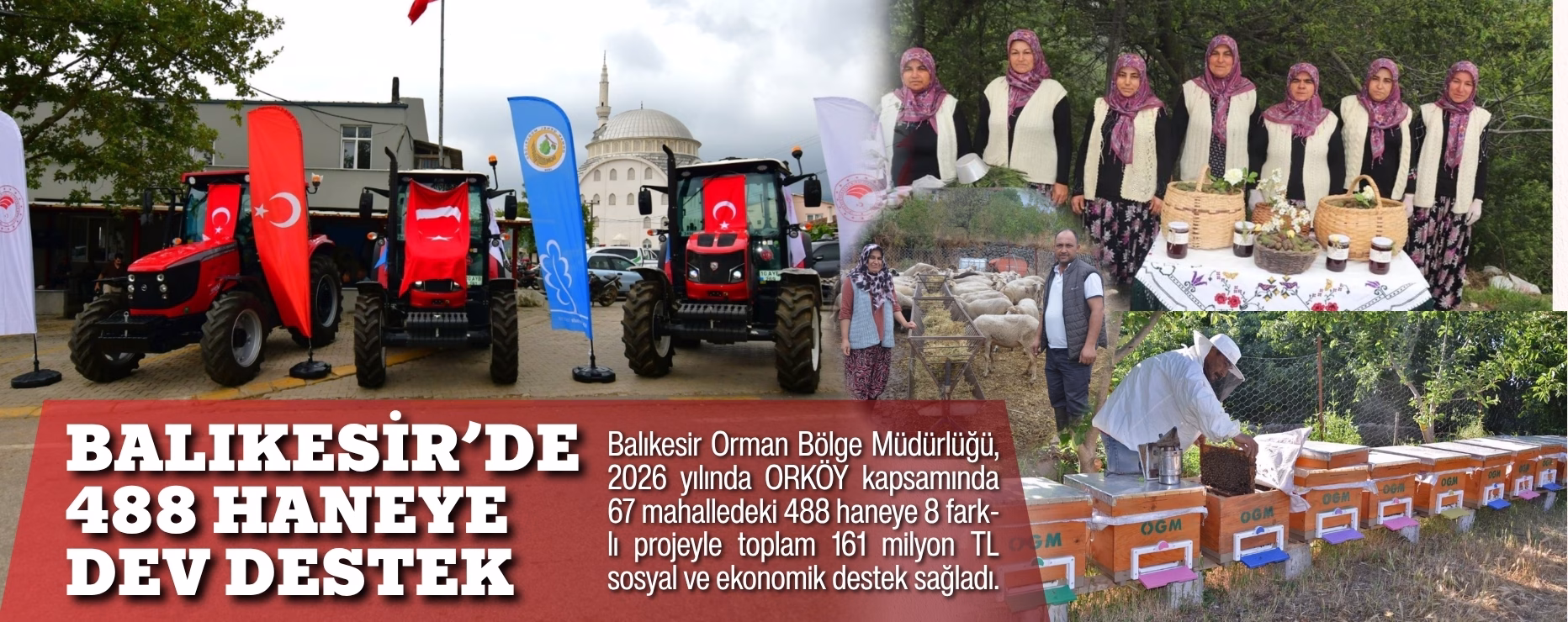 BALIKESİR’DE 488 HANEYE DEV DESTEK